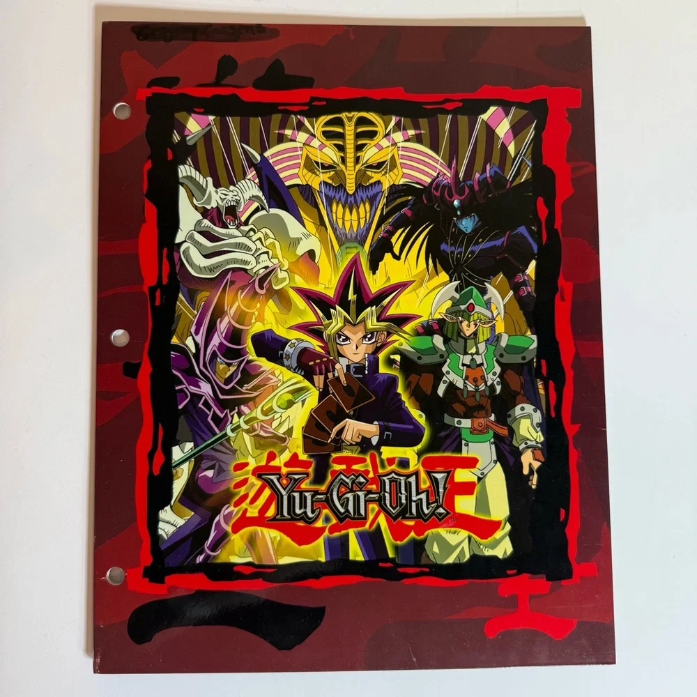 Yu-Gi-Oh! Yugioh Folders Lot Of 4 2003 Starpoint 3 Ring Hole Pockets Binder Used
